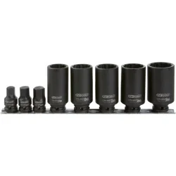 Assortiment de douilles à chocs 6 et 12 pans - spécial cardan KSTOOLS 150.1750 | 150.1750