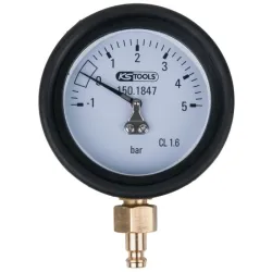 Manomètre 1 .0 - 5 .0 bar avec raccord et protection KSTOOLS 150.1847 | 150.1847