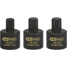 Jeu de douilles à chocs mâles pour étrier de frein KSTOOLS 150.2225 | 150.2225
