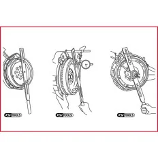 Outil de contrôle pour volant bi-masse avec comparateur et clé angulaire KSTOOLS 150.2425 | 150.2425
