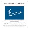 Panneau EMPLACEMENT FUMEURS 210x297 NO Taliaplast 629004