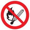 Panneau FLAMMES NUES INTERDITES NORMAS Taliaplast 724246