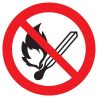 Panneau FLAMMES NUES INTERDITES NORMAS Taliaplast 727250