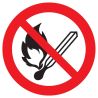 Panneau FLAMMES NUES INTERDITES NORMAS Taliaplast 723246