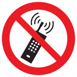 Panneau INTERDICTION D'ACTIVER DES TEL Taliaplast 727255