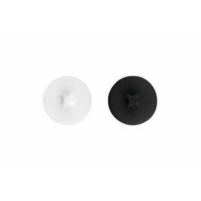 INDEX Vis pour la menuiserie PVC Capuchon blanc et noir pour vis PVC-70 (4,8 BLANCO/WHITE/BLANC 1000 pièces.) P70TPBL - ekibat