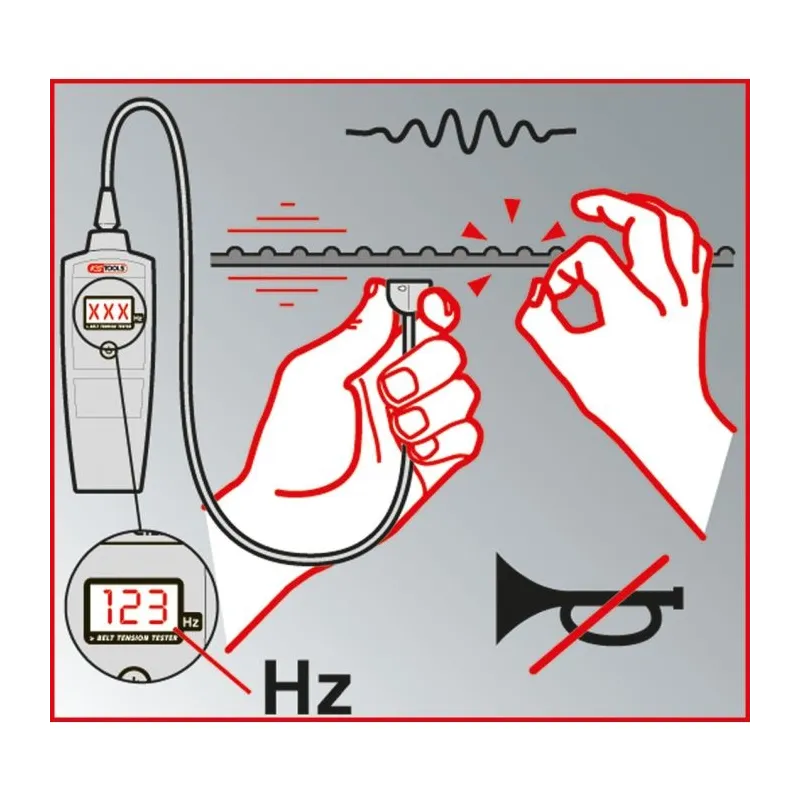 Contrôleur de tension de courroie électronique KSTOOLS 150.3165 | 150.3165