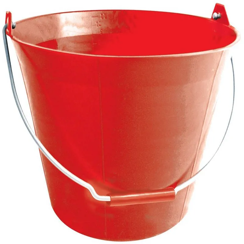 SEAU PLAST.ROUGE 11L POIGNEE A Taliaplast 310105