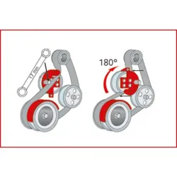 Coffret d'outils pour courroies élastiques . 11 pièces KSTOOLS 150.3180 | 150.3180