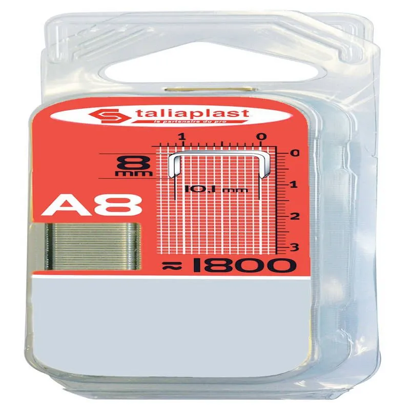 AGRAFES 8MM EN BLISTER DE 1800 Taliaplast 381226