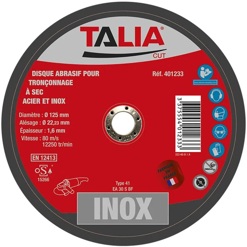DISQUE ABRASIF P/INOX D.230 Taliaplast 401234