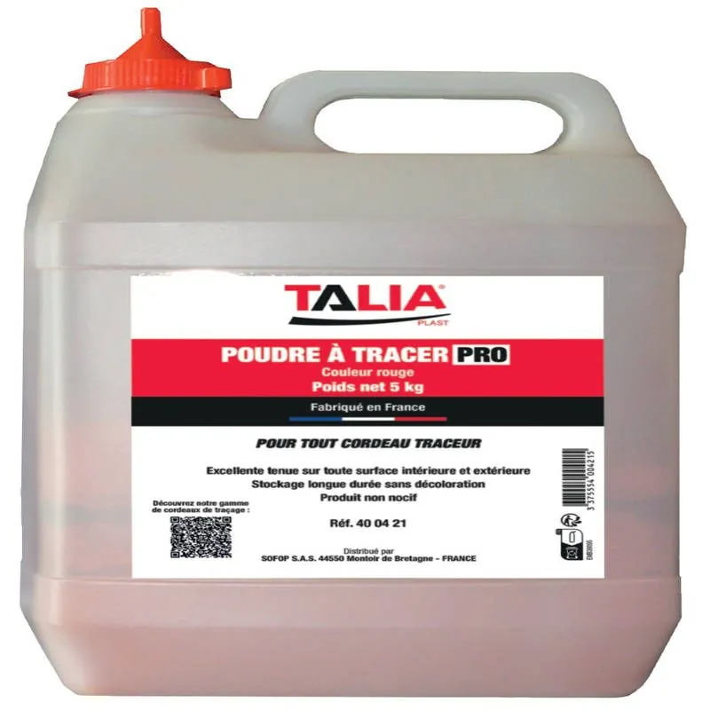 POUDRE A TRACER ROUGE 5000 G Taliaplast 400421