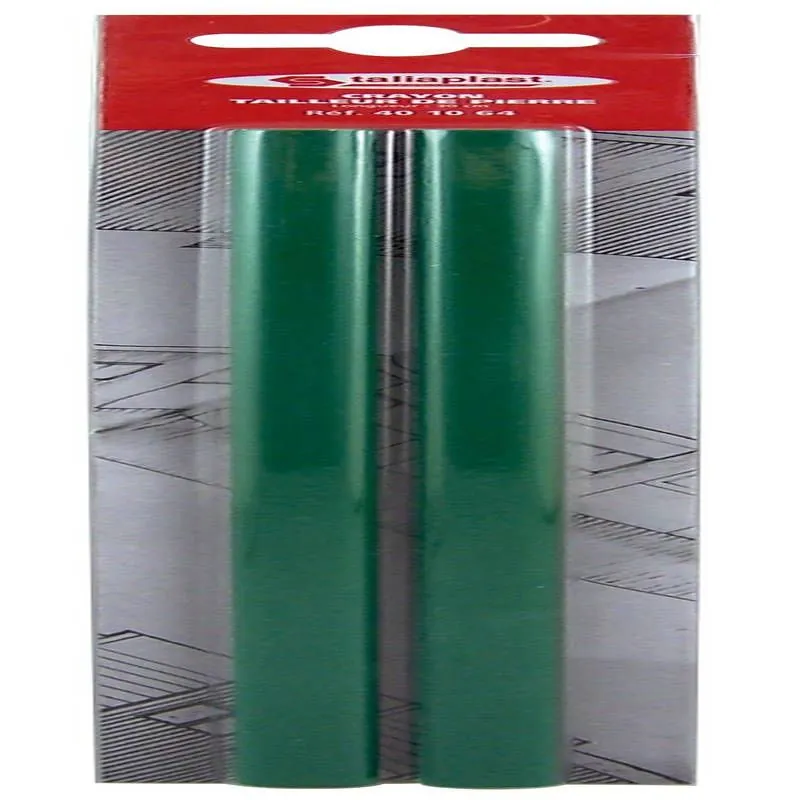 2 CRAYONS VERTS 30 CM /BLISTER Taliaplast 401064