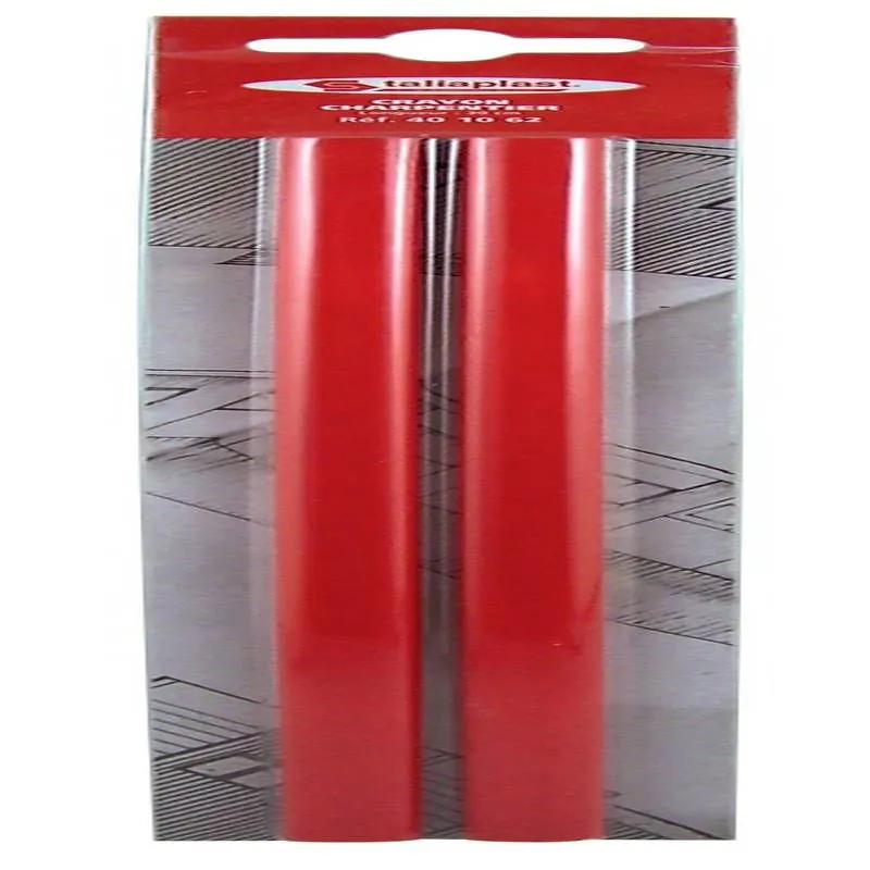 2 CRAYONS ROUGES 30CM /BLISTER Taliaplast 401062
