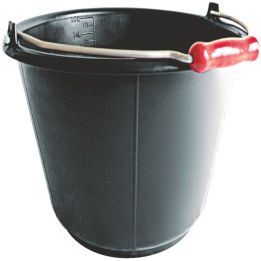 SEAU PLAST.NOIR 16L POIGN. PRO Taliaplast 310173