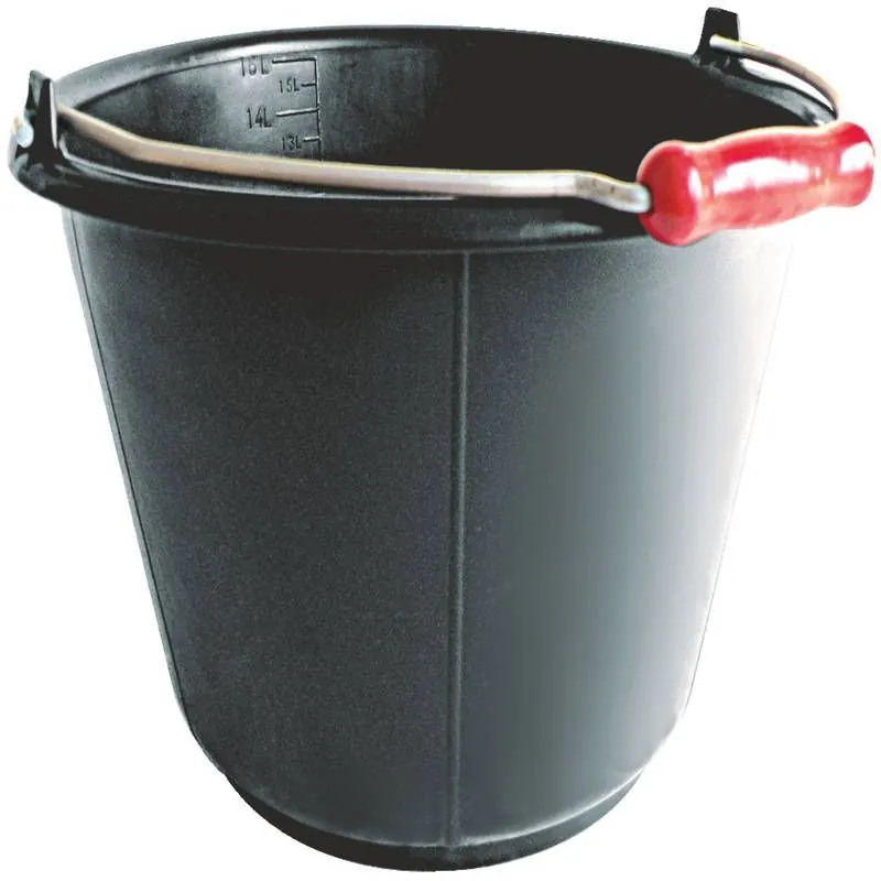 SEAU PLAST.NOIR 16L POIGN. PRO Taliaplast 310173