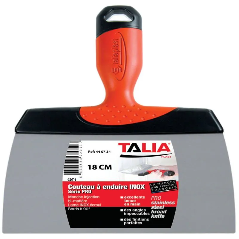 COUTEAU A ENDUIRE INOX 18CM MA Taliaplast 440734