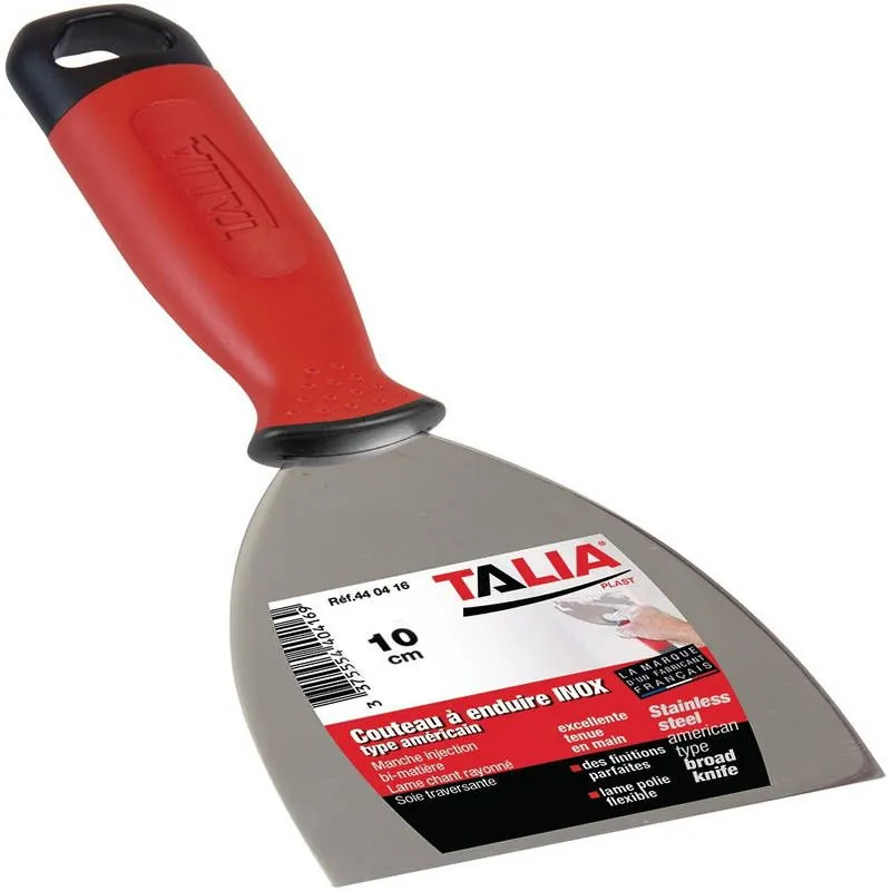 COUTEAU A ENDUIRE INOX 100MM T Taliaplast 440416