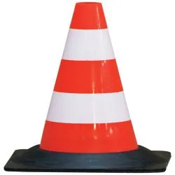CONE FLUO 50CM PIED CAOUTCHOUC Taliaplast 520601