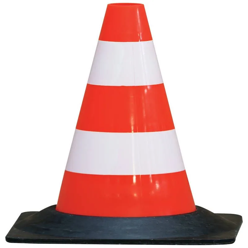CONE FLUO 50CM PIED CAOUTCHOUC Taliaplast 520601