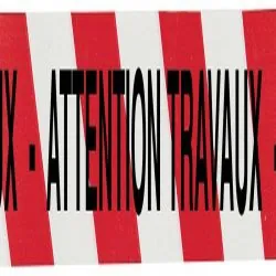 RUBAN "ATTENTION TRAVAUX" 500M Taliaplast 545907