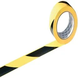 RUBAN ADHE.NOIR JAUNE 66MX50MM Taliaplast 540403
