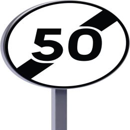 B33 650 C1 FIN LIMITAø 50KM/H Taliaplast 523630
