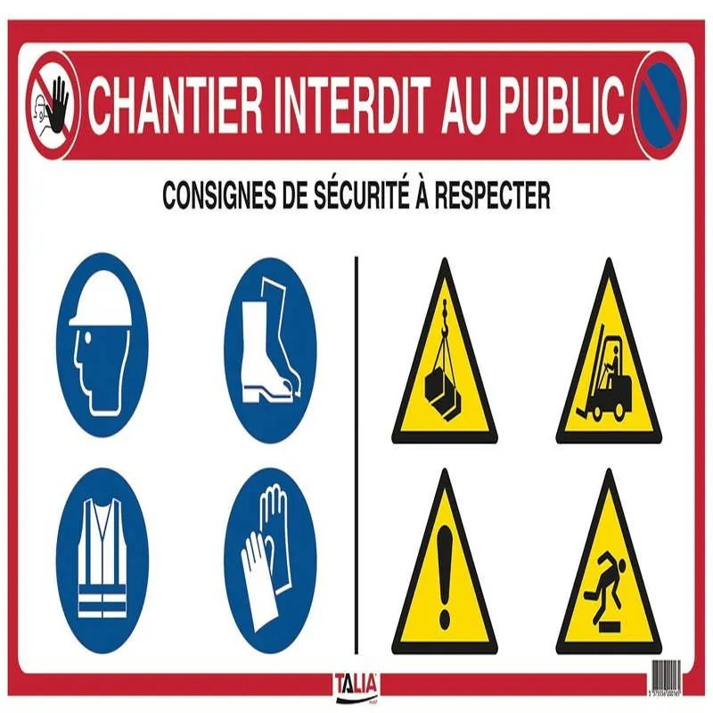 PANNEAU DE CHANTIER 10 EN 1 80 Taliaplast 620016