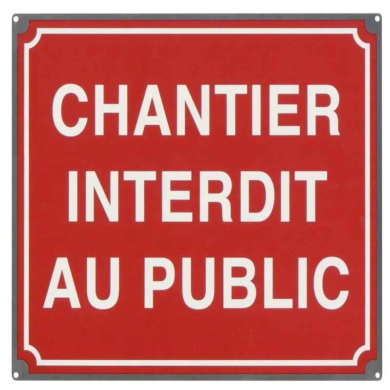Panneau CHANTIER INTERDIT AU PUBLIC PL Taliaplast 527511