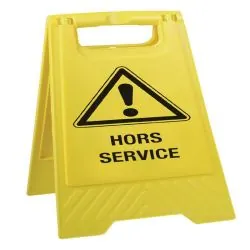 Panneau CHEVALET "HORS SERVICE" 300X62 Taliaplast 620056