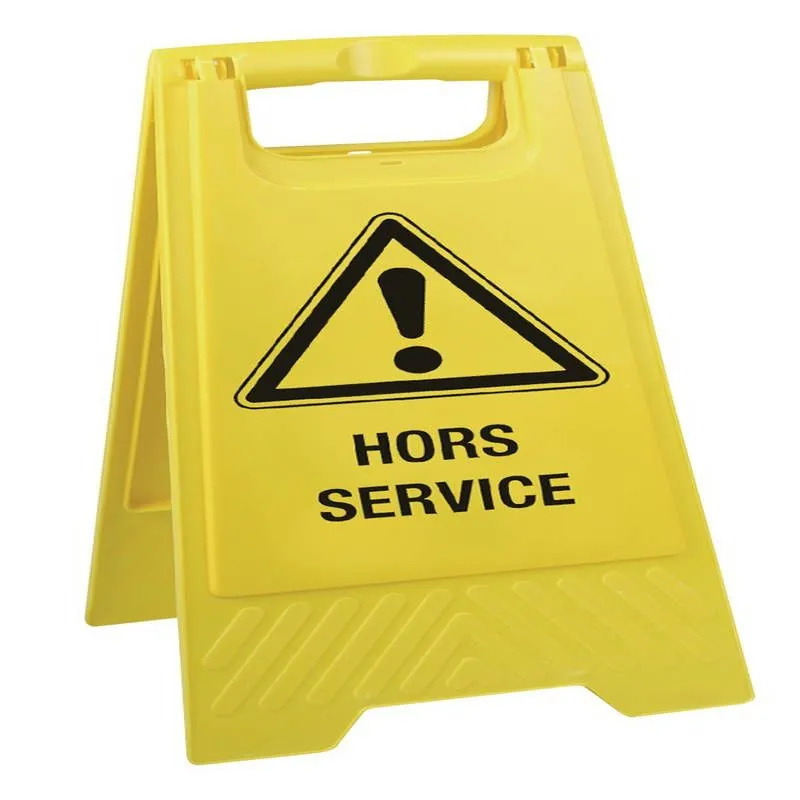 Panneau CHEVALET "HORS SERVICE" 300X62 Taliaplast 620056