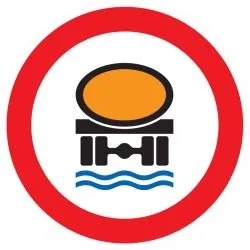 Panneau INTERDIT TRANSPORT PROD. POLLU Taliaplast 722286