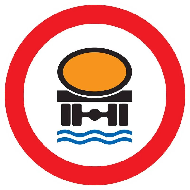 Panneau INTERDIT TRANSPORT PROD. POLLU Taliaplast 723286