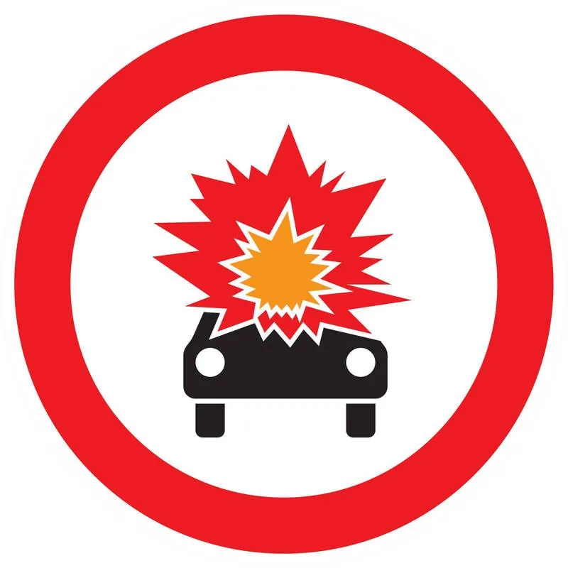 Panneau INTERDIT TRANSPORT PROD. EXPLO Taliaplast 727287