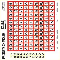 PLANCHE PICTO PRODUITS DANGER Taliaplast 728304