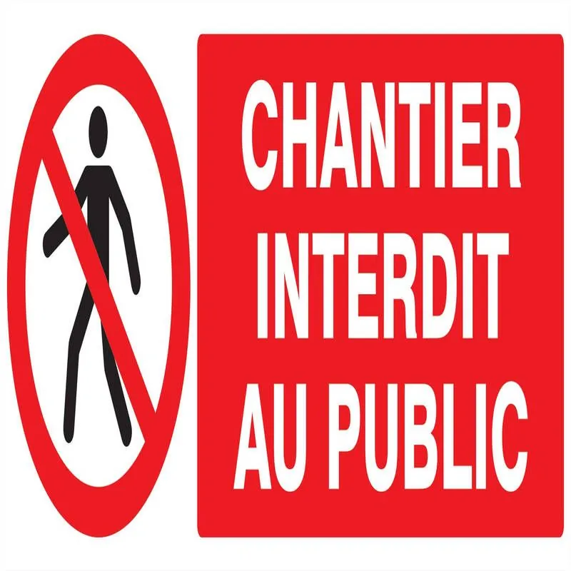 Panneau CHANTIER INTERDIT AU PUBLIC PP Taliaplast 621283