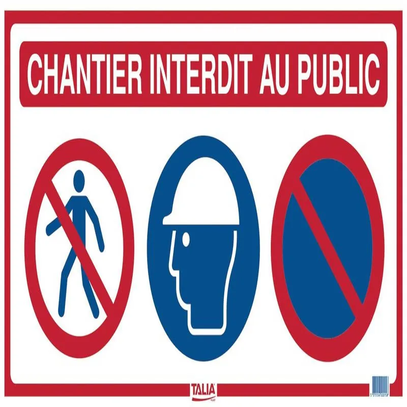 PANNEAU DE CHANTIER 3 EN 1 800 Taliaplast 620015