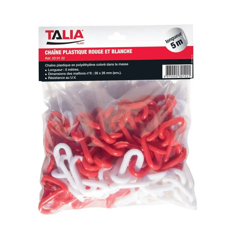 CHAINE PLAST.R/B No8 SAC 5 ML Taliaplast 530122