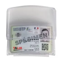 PORTE BADGE ADHESIF P/ CASQUES Taliaplast 560310