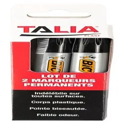 BLISTER DE 2 MARQUEURS NOIRS C Taliaplast 401092