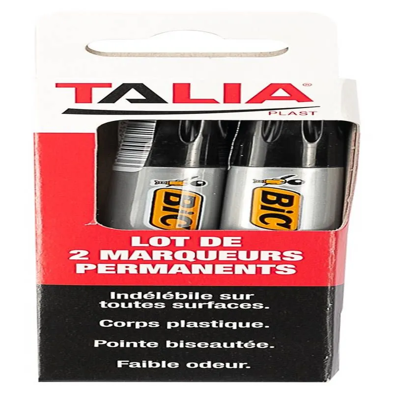 BLISTER DE 2 MARQUEURS NOIRS C Taliaplast 401092