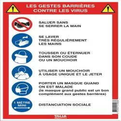 LES 5 GESTES BARRIERES NORMASI Taliaplast 621903