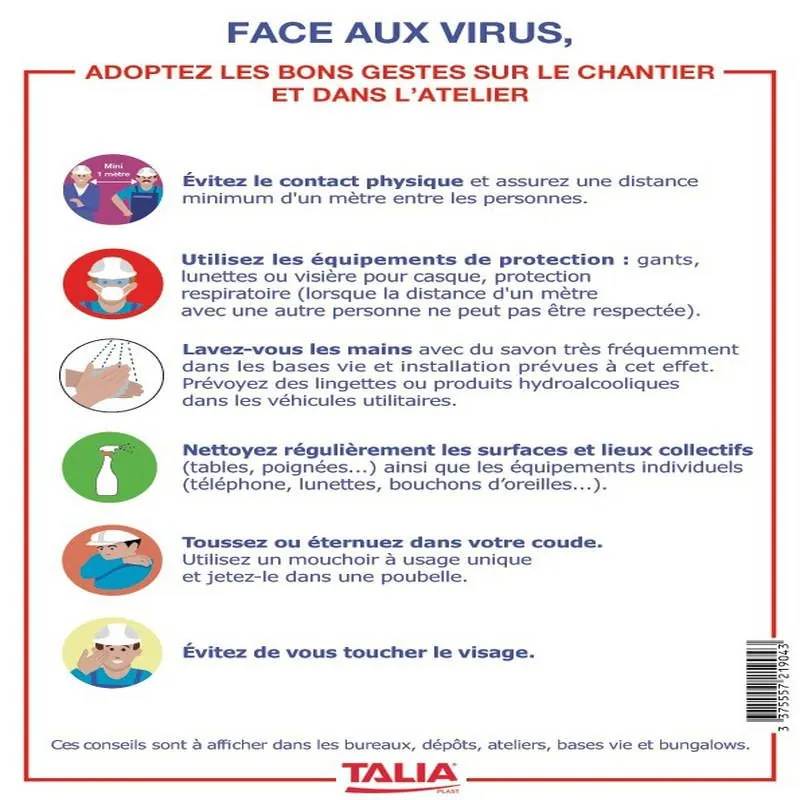 LES BONS GESTES DE LA PROTECT. Taliaplast 721904