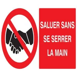 INTERDIT DE SE SERRER LA MAIN Taliaplast 621241