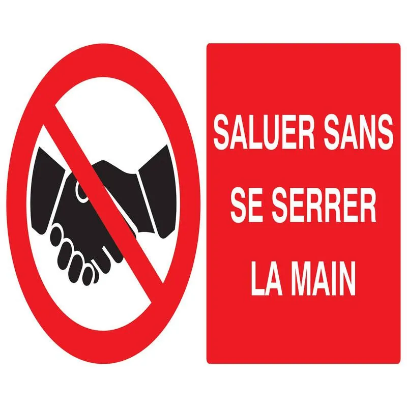 INTERDIT DE SE SERRER LA MAIN Taliaplast 621241