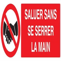 INTERDIT DE SE SERRER LA MAIN Taliaplast 726241