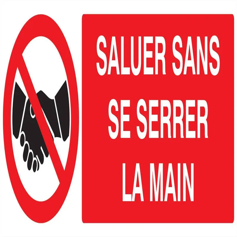 INTERDIT DE SE SERRER LA MAIN Taliaplast 726241