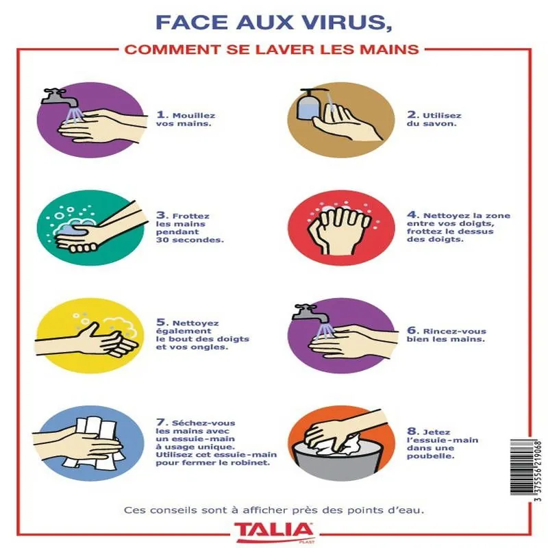 COMMENT SE LAVER LES MAINS NOR Taliaplast 621906