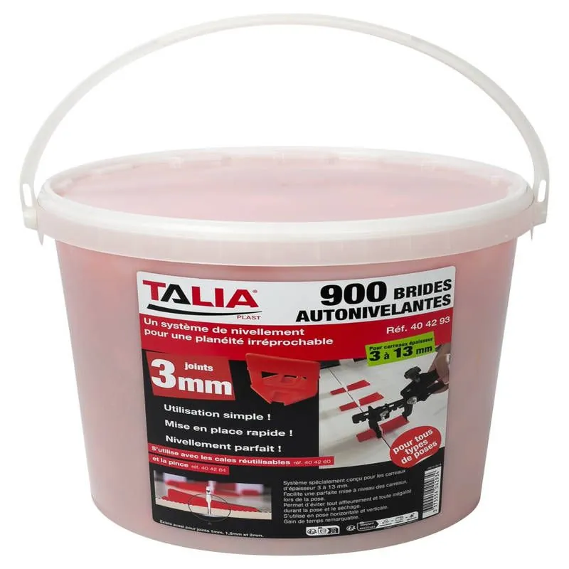 BRIDES AUTO-NIVELANTES 3MM Taliaplast 404293
