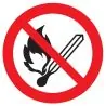 Panneau FLAMMES NUES INTERDITES NORMAS Taliaplast 624246